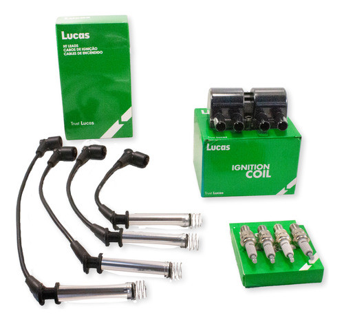 Kit Cable+bujia+bobina Lucas Chevrolet Spin 1.8 8v 0