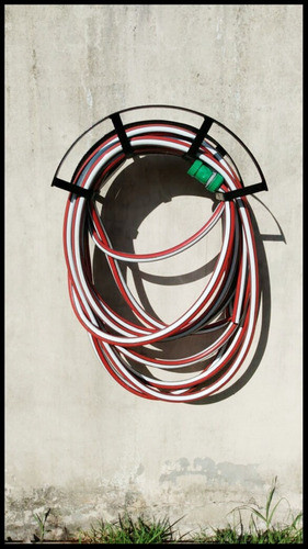 Porta Manguera Hierro 20mts 1/2 0