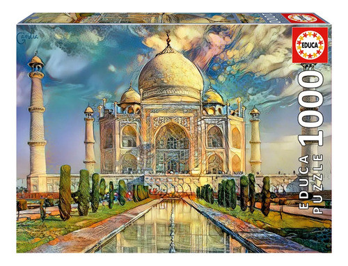 Rompecabezas Paisaje Hermoso Taj Mahal 1000pcs Educa Febo 0