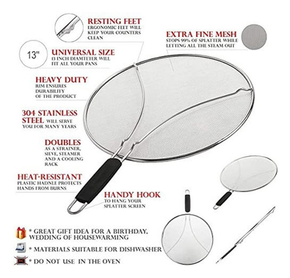 Rejilla Para Salpicaduras De Grasa Para Sarten De 9.5 1 Rejilla Para Salpicaduras De Grasa Para Sarten De 9.5 1