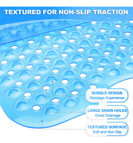Linoows Tapete Para Banera Y Ducha, Extra Largo, Antidesliza 1
