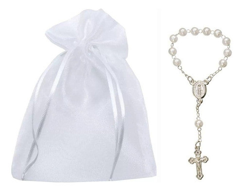 30 Mini Rosarios Denarios Con Bolsitas De Organza 0