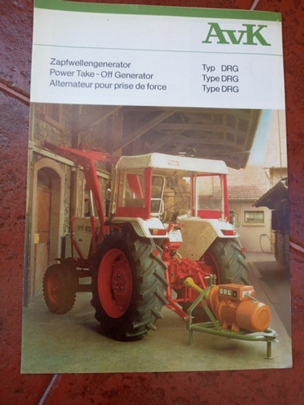 Folleto Avk Generador Para Tractor- Impreso Germany 0 Folleto Avk Generador Para Tractor- Impreso Germany 0