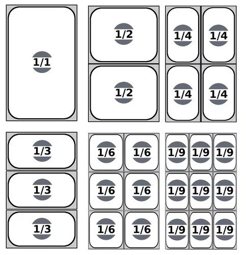 Fuenton Bandeja Gastronomica Gn 1/4 X 6,5cm Acero Inox 18/8 1