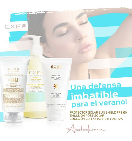 Combo Protector Solar Exel 60 Fps Post Solar Nutri-activa 1