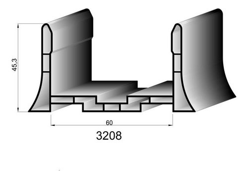 Perfil P/panel De 60mm De Cámara Frigorífica X 4 Mts 1