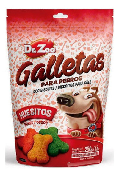 Golosinas Perros Bocaditos Dr.zoo Galletas Huesitos 250gr 0