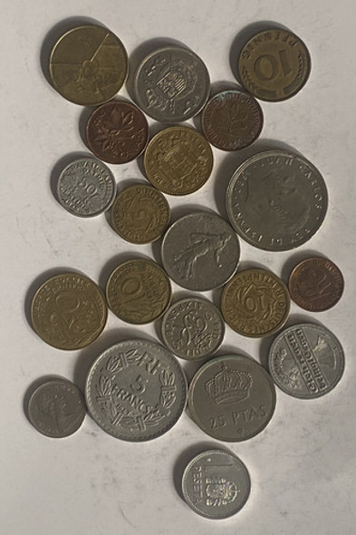 20 Monedas Antiguas, Distintas, Lote Europa Y Asia, Ea15 0