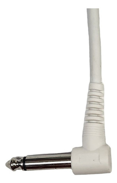 Cable Stagg Interpedal Plug Angular-plug Angular 8cm Blanco 1