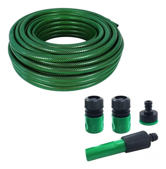 Manguera Jardín 20 Mts 1/2 Pulgada Puntero Acoples 0