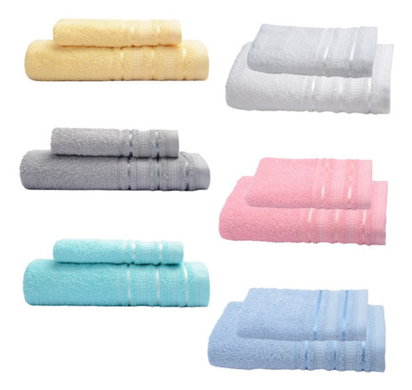 Set X 4 Toallas Y Toallones Grandes Puro Algodon Absorbente 0