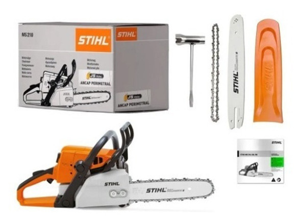 Motosierra Stihl Ms210 Ligera 40 Cm + Lente + Guante Ms 210 0