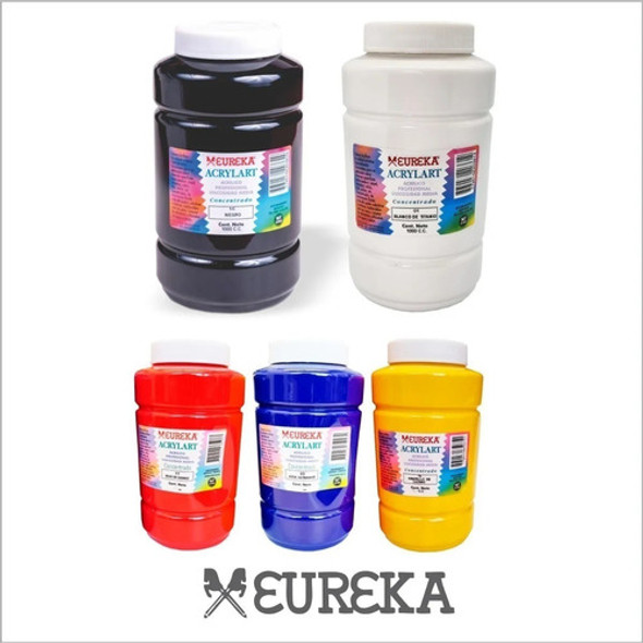 Acrilico Eureka Profesional 1 Litro / 1000 Ml X 5 Colores ! 1