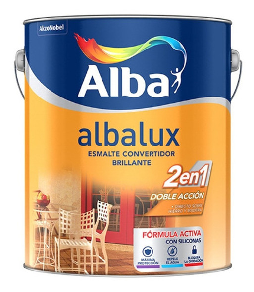 Albalux 2 En 1 Esmalte Convertidor Brillante Blanco 500ml 0