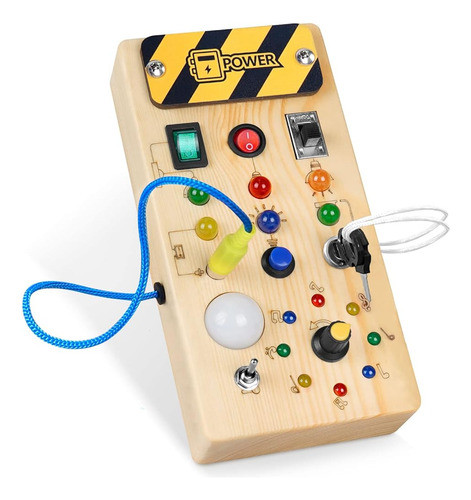 Wakelnsa Toddler Montessori Busy Board, Montessori Toy, Baby 0