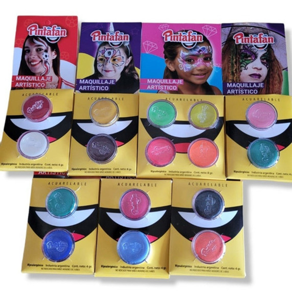Maquillaje Artístico Set Glitters Taponador Pincel Stencil 1