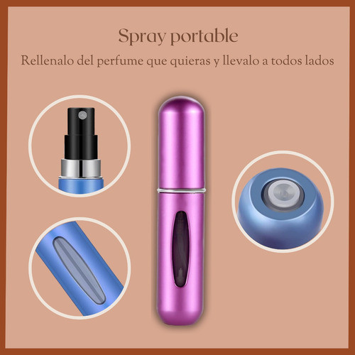 Mini Perfumero Portatil X 12 Unid Recargable Atomizador  5ml 1