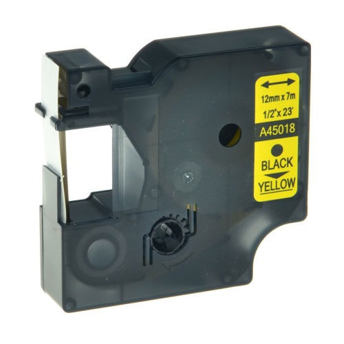Negro 45018 1pk En Casete De Cinta Etiqueta Amarilla Para Dy 0