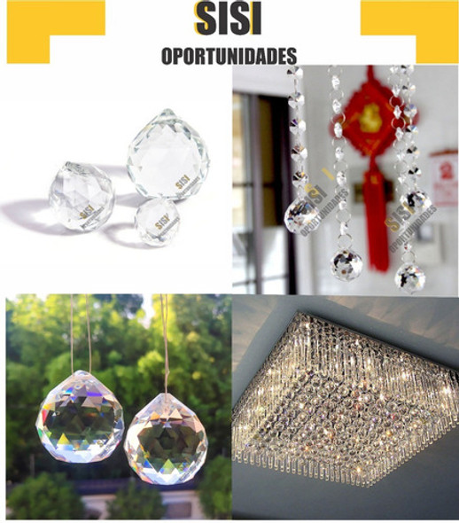 5 Cairel Esfera Bola Facetada Arañas 2cm De Cristal Arbol 1