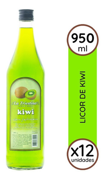 Licor De Kiwi 950ml Caja X12 La Triestina 0