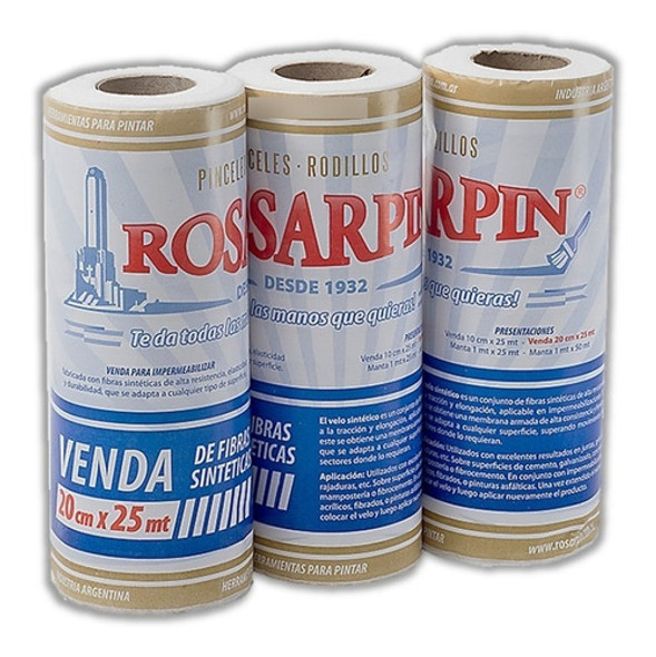 Venda Sintética P Membrana Líquida Rosarpin 0,10x25m Sibaco 0