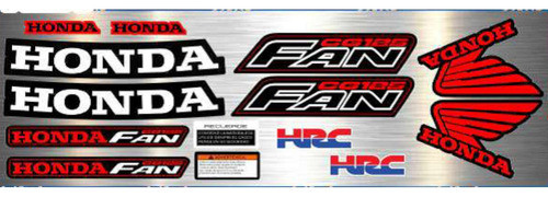 Kit Calcos Originales Honda Cg 125 Fan Rojo Moto Avenida 0