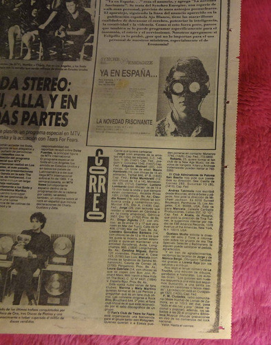 Suplemento Si Clarin 1990 Soda Stereo Mac Phanton Violadores 1