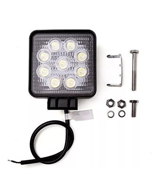 Faro Proyector Led 9 Cuadrado 27w Camión Agro 4x4 Juego X2 1