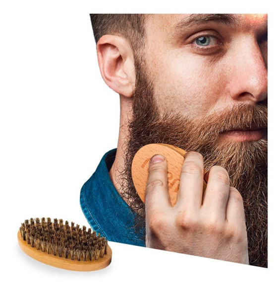 Cepillo Madera Yensen Premium Barba Bigotes Cerdas Naturales 0
