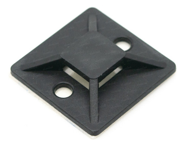 50 Bases Adhesiva 28x28mm Para Precintos De 8mm Negra 0