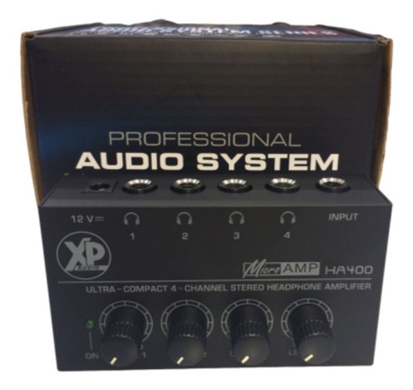 Amplificador P/auriculares 4 Canales Xpaudio Ha 400 Inc. Fte 0