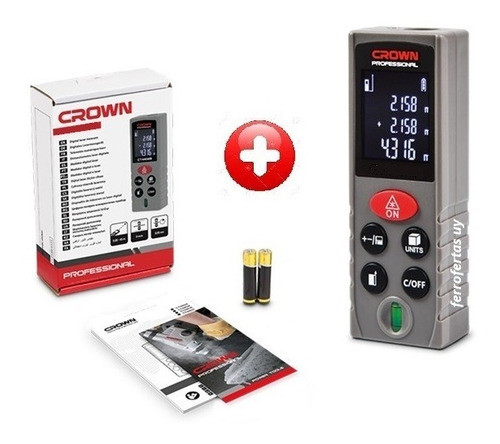 Medidor De Distancia Laser Crown Japan 40m Profesional Metro 1