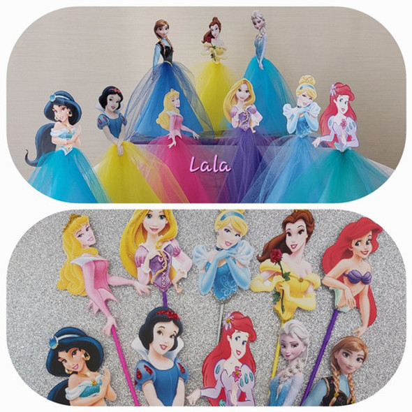 Combo Adorno De Torta Princesa  + 10 Toppers Princesas 1