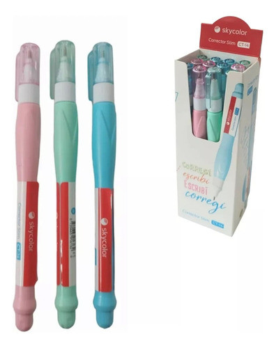 Corrector Liquido Slim Skycolor 7 Ml X 12 Unidades 0