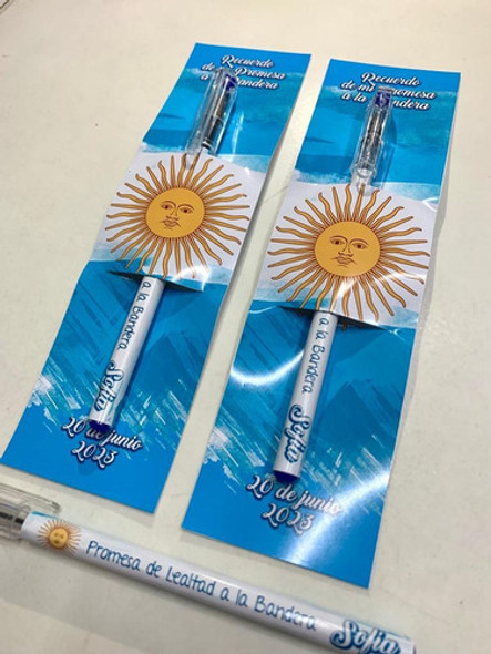 Lapiceras Jura Promesa Bandera  Souvenirs X40 1 Lapiceras Jura Promesa Bandera  Souvenirs X40 1