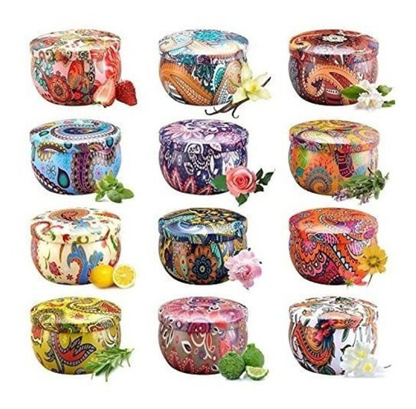 Pack De 12 Velas Aromaticas Shyshiny De Cera De Soja 1