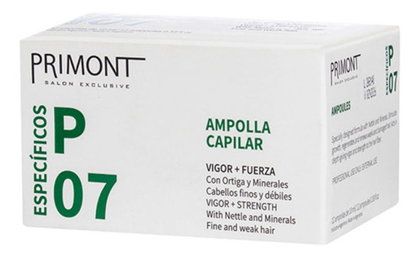 Ampolla Capilar Con Ortiga X10ml C/u (caja 12unid) - Primont 0