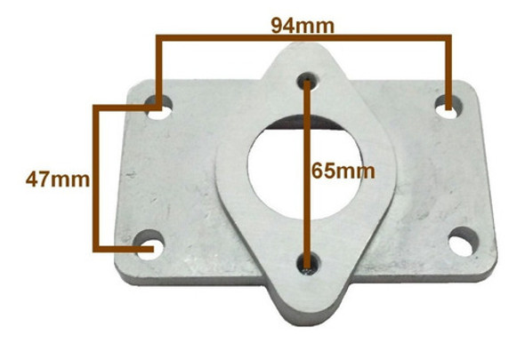 Base Carburador Reemplaza Solex 2 Bocas Holley 1 Boca #k105 1 Base Carburador Reemplaza Solex 2 Bocas Holley 1 Boca #k105 1