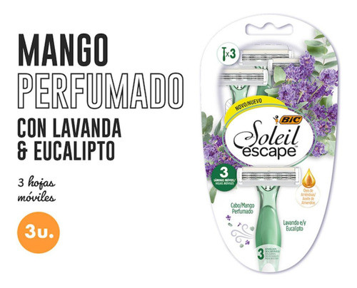 Maquina De Afeitar Afeitadora Bic Soleil Escape Depilacion 1