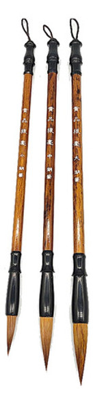 Conjunto De 3 Pinceles Premium Para Caligrafía China Y Japon 0