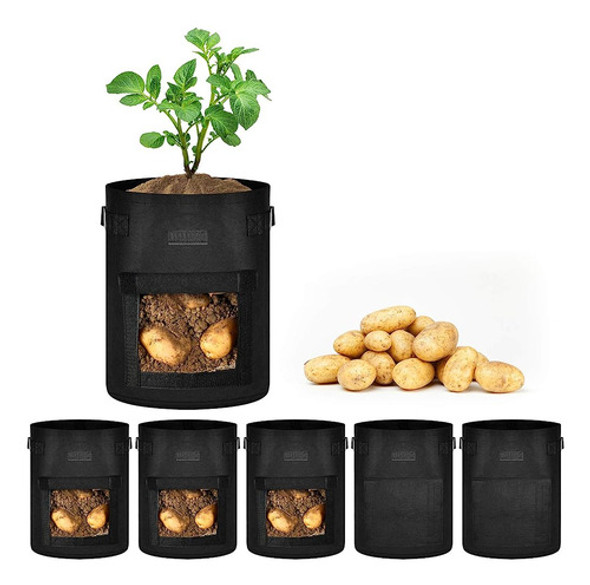 ~? Ipower 5-pack 5-gallon Potato Grow Bags Macetas Con Asa, 0 ~? Ipower 5-pack 5-gallon Potato Grow Bags Macetas Con Asa, 0