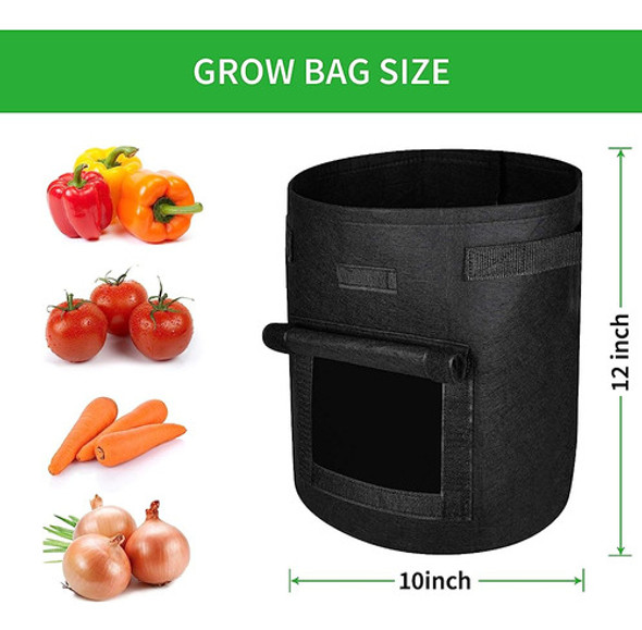 ~? Ipower 5-pack 5-gallon Potato Grow Bags Macetas Con Asa, 1 ~? Ipower 5-pack 5-gallon Potato Grow Bags Macetas Con Asa, 1