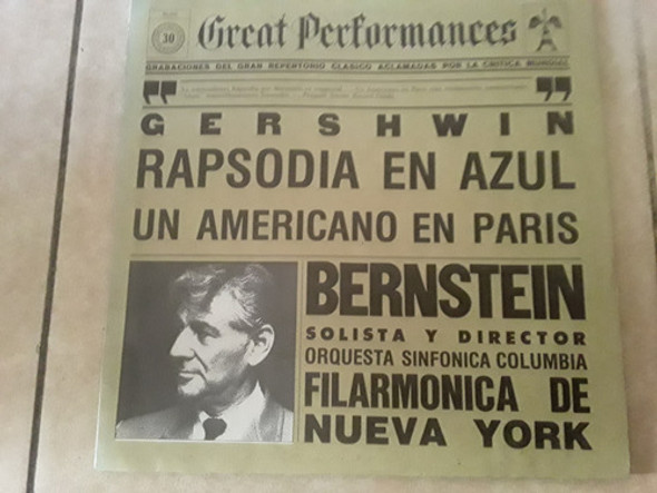 Gershwin - Rapsodia En Azul Bernstein - Lp Vinilo / Kktus 0