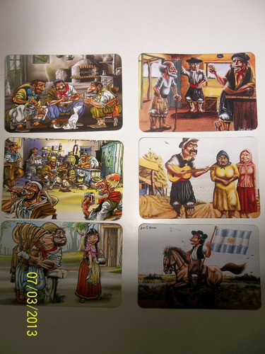 Lote De Calendarios De Bolsillo De Dibujos Sobre Gauchos 0