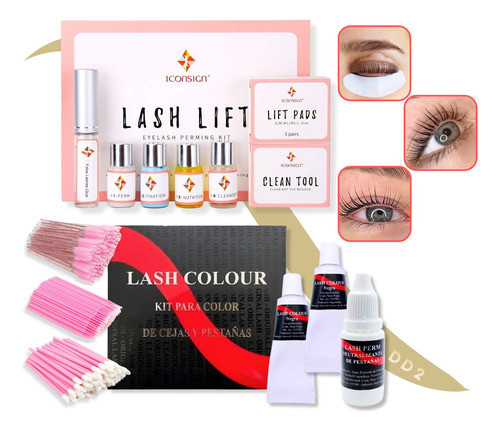 Kit Lash Lift Iconsign +60 Cepillos +lash Color Ceja Pestaña 0