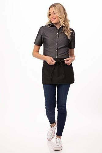 Funciona Reversible Cintura Servidor Delantal De Chef Frev 0