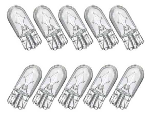Set X 10 Lampara T10 Piojito Sin Culote 12v 5w Posicion W5w 0 Set X 10 Lampara T10 Piojito Sin Culote 12v 5w Posicion W5w 0