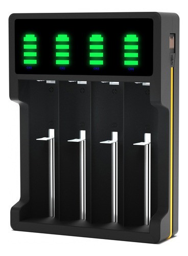Cargador Inteligente Usb 4 Pilas Batmax Led - Aa, 18650 0