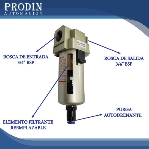 Filtro De Aire Comprimido 3/4 Autodrenante Neumática 1