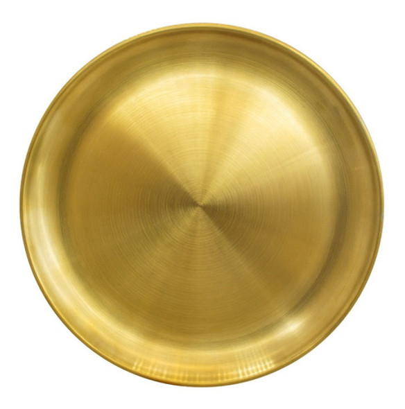 Plato Postre De Acero Inoxidable Dorado 20 Cms 0 Plato Postre De Acero Inoxidable Dorado 20 Cms 0